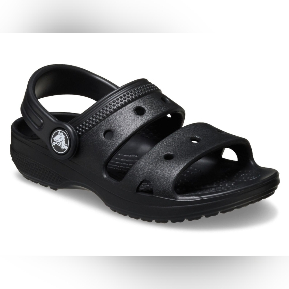 NEW CROCS Toddler C4 Classic Black Sandals - Strappy Sandals